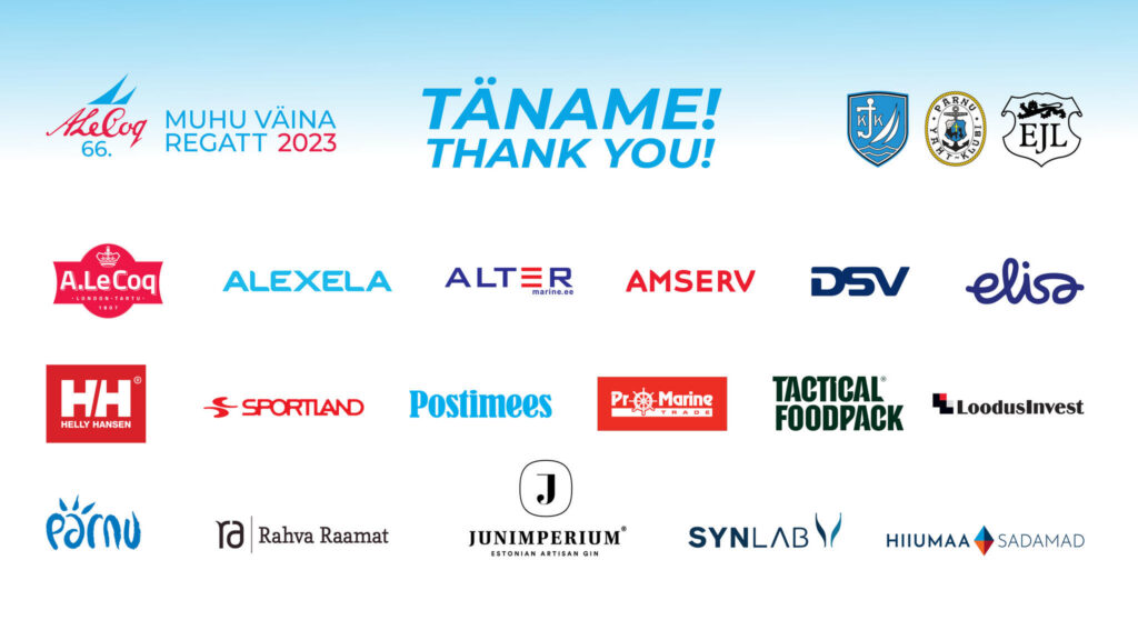 A. Le Coq 66. Muhu Väina regatt toetajad