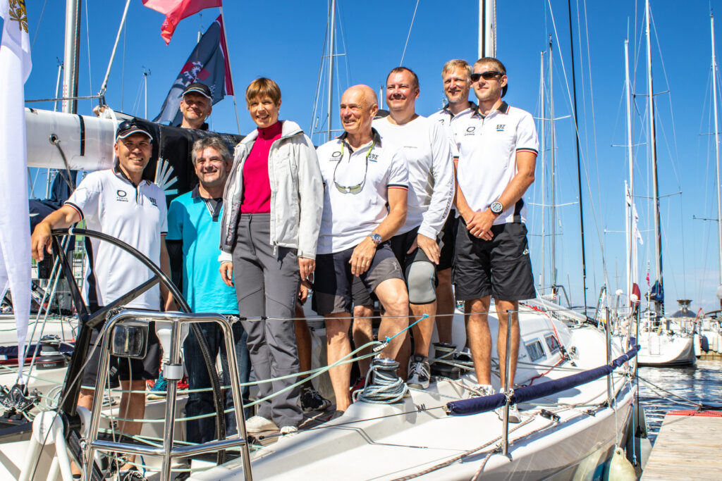 Suurimate jahtide grupis
ORC I purjetas 2014.a avamerepurjetamise maailmameisterjaht Forte pardal kaasa
ka president Kersti Kaljulaid - foto Berit Hainoja / Kalevi Jahtklubi