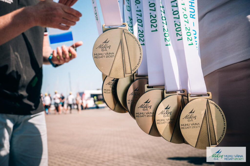 A. Le Coq 64. Muhu Väina regati medalid. Foto: Janis Spurdzins