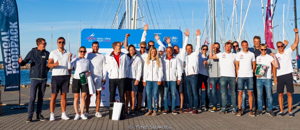 A. Le Coq 63. Muhu Väina regatt - ORC II grupi Pärnu-Kärdla etapi võidukas esikolmik. Foto: Piret Salmistu