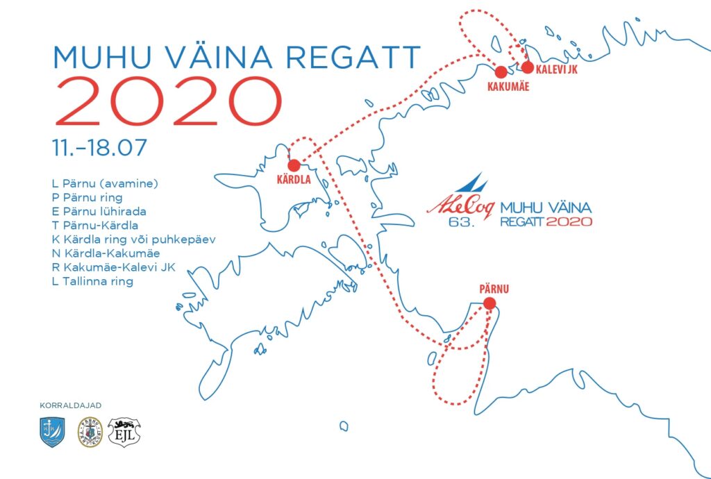 A. Le Coq 63. Muhu Väina regatt, kaart