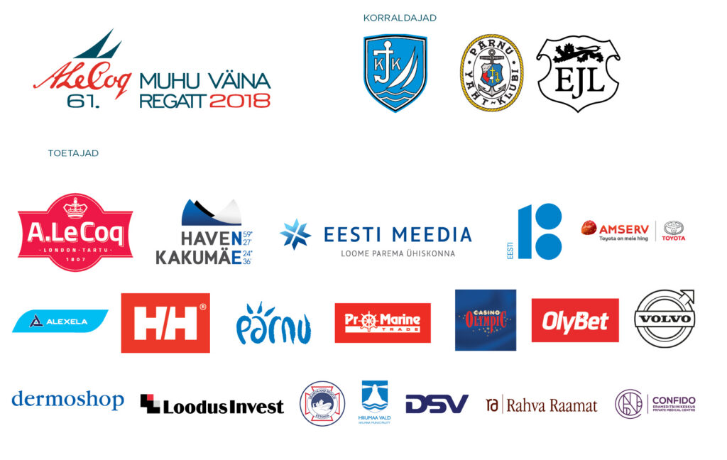 A. Le Coq 61. Muhu Väina regatt, 2018, sponsorid